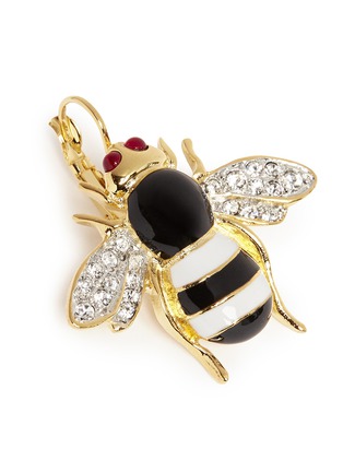 Detail View - Click To Enlarge - KENNETH JAY LANE - Crystal pavé honeybee drop earrings