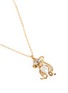 Detail View - Click To Enlarge - KENNETH JAY LANE - Crystal faux pearl monkey necklace