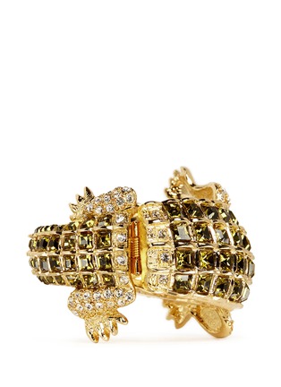Back View - Click To Enlarge - KENNETH JAY LANE - Crystal pavé strass crocodile bangle