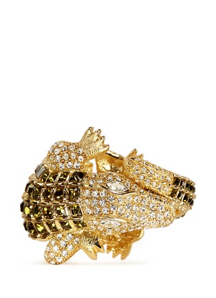 Main View - Click To Enlarge - KENNETH JAY LANE - Crystal pavé strass crocodile bangle