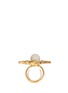 Detail View - Click To Enlarge - KENNETH JAY LANE - Abstract flower glass pearl crystal pavé ring