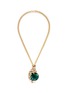 Main View - Click To Enlarge - KENNETH JAY LANE - Cheetah emerald stone pendant necklace