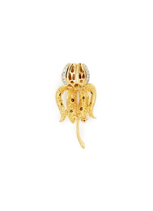 Back View - Click To Enlarge - KENNETH JAY LANE - Crystal pavé tulip brooch