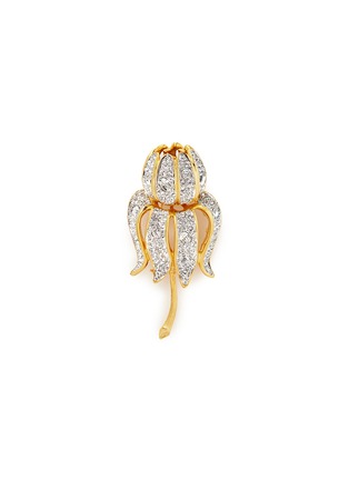 Main View - Click To Enlarge - KENNETH JAY LANE - Crystal pavé tulip brooch