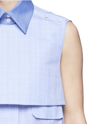 Detail View - Click To Enlarge - ELLERY - 'Danube' contrast collar sleeveless shirt