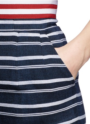 Detail View - Click To Enlarge - STELLA JEAN - 'Lemming' stripe cotton skirt