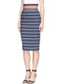 Front View - Click To Enlarge - STELLA JEAN - 'Lemming' stripe cotton skirt