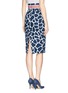 Back View - Click To Enlarge - STELLA JEAN - 'Eudipte' giraffe print poplin pencil skirt