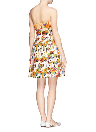 Back View - Click To Enlarge - STELLA JEAN - 'Gufo' fruit market print bustier dress
