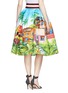 Back View - Click To Enlarge - STELLA JEAN - 'Cammello' Tahitian print pouf skirt