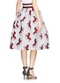 Back View - Click To Enlarge - STELLA JEAN - 'Pipistrello' horse print pouf skirt