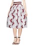 Front View - Click To Enlarge - STELLA JEAN - 'Pipistrello' horse print pouf skirt