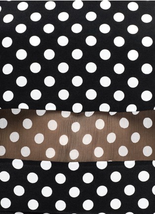 Detail View - Click To Enlarge - ELIZABETH AND JAMES - 'Windsor' polka dot chiffon panel silk top