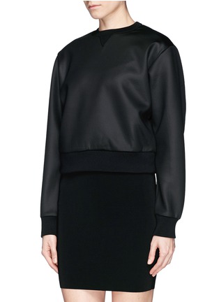 Front View - Click To Enlarge - T BY ALEXANDER WANG - Bonded scuba jersey sweatshirt