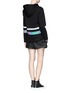 Figure View - Click To Enlarge - T BY ALEXANDER WANG - Reflective stripe scuba jersey hoodie