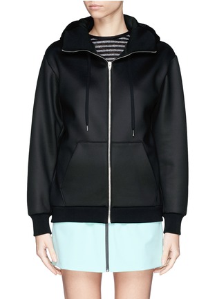 Main View - Click To Enlarge - T BY ALEXANDER WANG - Bonded scuba jersey hoodie 