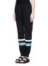 Front View - Click To Enlarge - T BY ALEXANDER WANG - Reflective stripe scuba jersey track pants