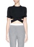 Main View - Click To Enlarge - T BY ALEXANDER WANG - Criss cross band stretch cropped top