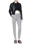 Figure View - Click To Enlarge - T BY ALEXANDER WANG - Criss cross band stretch cropped top