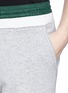 Detail View - Click To Enlarge - T BY ALEXANDER WANG - Nylon waistband French terry track pants