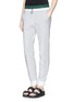 Front View - Click To Enlarge - T BY ALEXANDER WANG - Nylon waistband French terry track pants