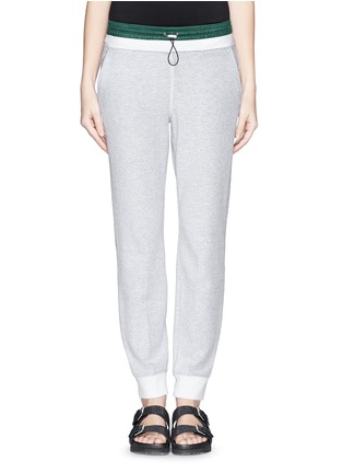 Main View - Click To Enlarge - T BY ALEXANDER WANG - Nylon waistband French terry track pants