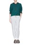 Figure View - Click To Enlarge - T BY ALEXANDER WANG - Nylon waistband French terry track pants