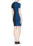 Back View - Click To Enlarge - T BY ALEXANDER WANG - Colourblock stretch dress 