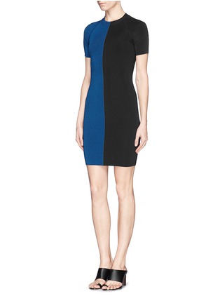 Figure View - Click To Enlarge - T BY ALEXANDER WANG - Colourblock stretch dress 