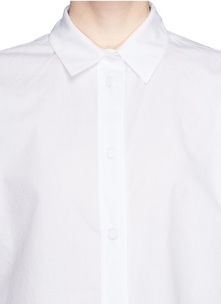 Detail View - Click To Enlarge - T BY ALEXANDER WANG - Ripstop cotton poplin cropped shirt