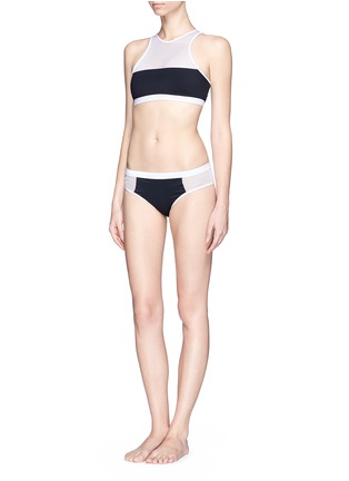 Figure View - Click To Enlarge - T BY ALEXANDER WANG - Mesh combo racerback swim top
