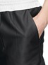 Detail View - Click To Enlarge - T BY ALEXANDER WANG - Colourblock lamb leather shorts