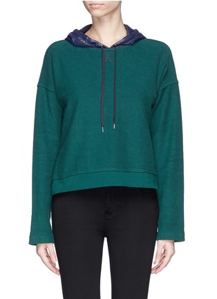 Main View - Click To Enlarge - T BY ALEXANDER WANG - Nylon hood French terry sweatshirt