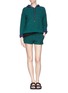 Figure View - Click To Enlarge - T BY ALEXANDER WANG - Nylon hood French terry sweatshirt
