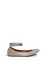 Main View - Click To Enlarge - LANVIN - Chain ankle strap leather ballerinas