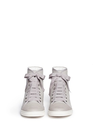 Figure View - Click To Enlarge - LANVIN - Shagreen leather sneakers
