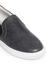 Detail View - Click To Enlarge - LANVIN - Shagreen leather skate slip-ons