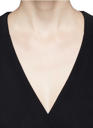 Detail View - Click To Enlarge - DIANE VON FURSTENBERG - 'Jewel' faux wrap marble wave print dress