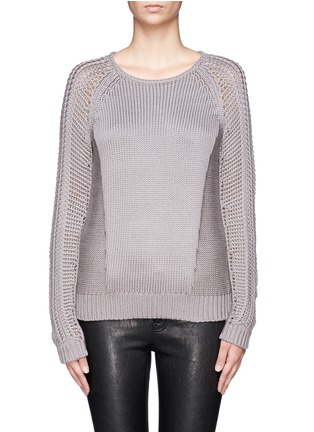 Main View - Click To Enlarge - HELMUT LANG - Skeletal cord open-knit sweater