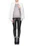 Figure View - Click To Enlarge - HELMUT LANG - Skeletal cord open-knit sweater