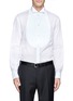 Main View - Click To Enlarge - ARMANI COLLEZIONI - Pinwale bib tuxedo shirt