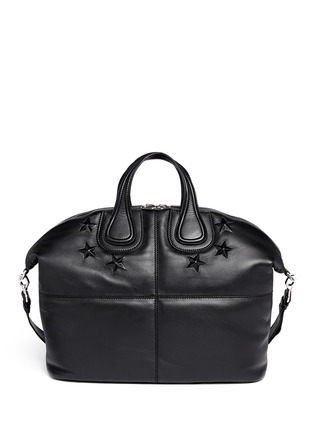 Back View - Click To Enlarge - GIVENCHY - 'Nightingale' star embossed leather bag