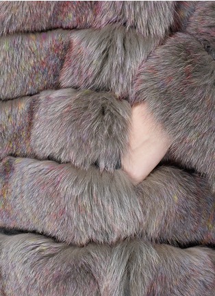Detail View - Click To Enlarge - HOCKLEY - 'Pelican' fox fur suede hood coat