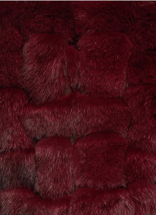 Detail View - Click To Enlarge - HOCKLEY - 'Dove' cropped suede trim fox fur jacket