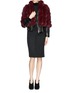 Figure View - Click To Enlarge - HOCKLEY - 'Dove' cropped suede trim fox fur jacket