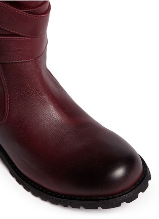 Detail View - Click To Enlarge - PEDDER RED - Leather biker boots