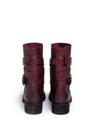 Back View - Click To Enlarge - PEDDER RED - Leather biker boots