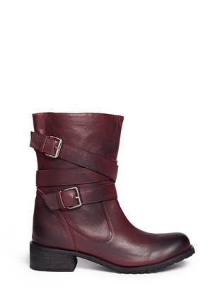 Main View - Click To Enlarge - PEDDER RED - Leather biker boots