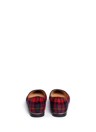 Back View - Click To Enlarge - PEDDER RED - Tartan plaid flats