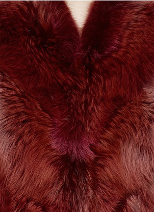 Detail View - Click To Enlarge - HOCKLEY - 'Flamingo' nutria fur collar fox fur coat